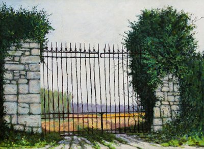 La Porte des Champs, 2003 (olja på pannå) av Michel Bultet