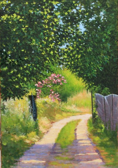 Went to the oil portal, 2018 (olja på duk) av Michel Bultet