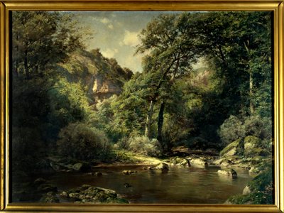 Torrenten har cerveyrieux i AIN. Målning av Michel Emile (1818-1909) av Michel Emile