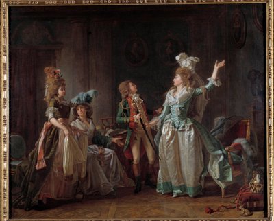 Drakens avgång, målning av Michel Garnier (1753-1819). 1780 Dim. 0,54 x 0,65 m. Paris, Musée Carnavalet av Michel Garnier