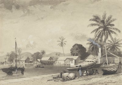 Corbeaux Town, Spaniens hamn av Michel Jean Cazabon