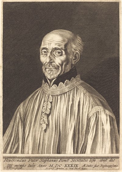 Etienne Binet av Michel Lasne after Charles Le Brun