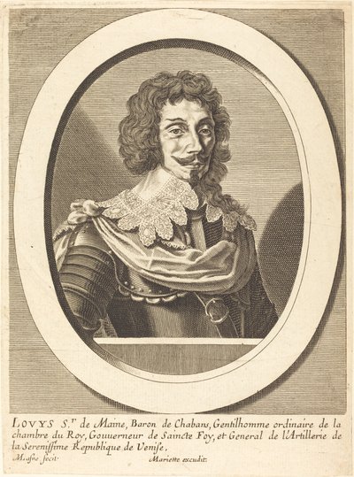 Louis Sieur av Maine av Michel Lasne after Pierre Jean Mariette