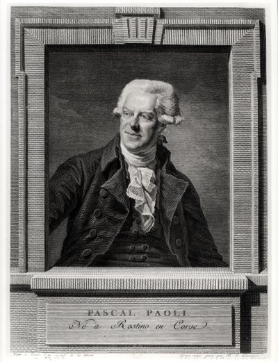 Porträtt av Pascal Paoli, graverad av Benoit Louis Henriquez (1732-1806) 1793 av Michel Martin Drolling