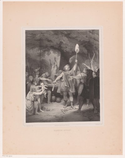 Julius Civilis svär mot romarna Claudius Civilis (titel på objekt) av Michel Mourot