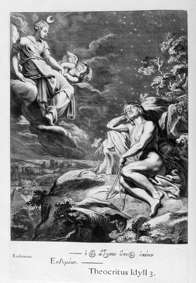 Månen och Endymion, 1655 av Michel de Marolles