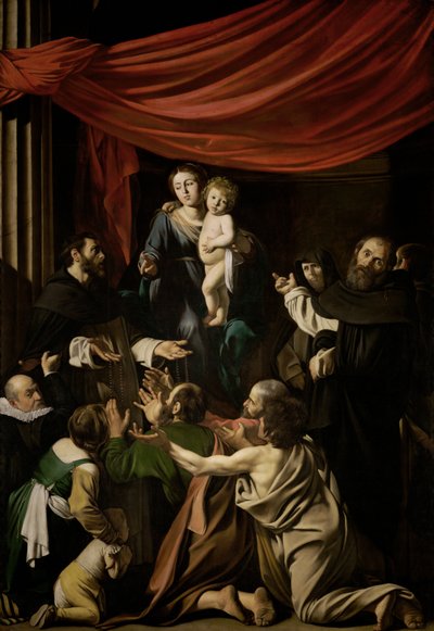 Madonna från rosenkransen av Michelangelo Merisi Caravaggio