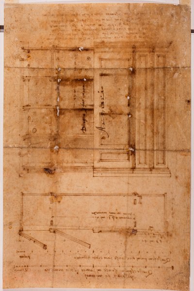 Garderobsteckning av Michelangelo (after) Buonarroti