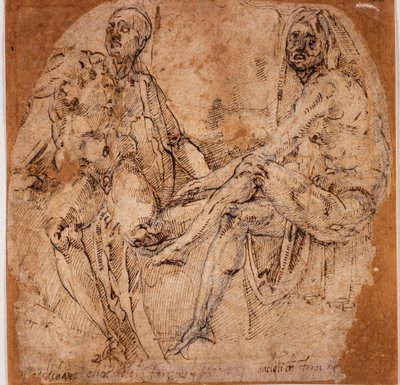 Studier av nakenstudier av Michelangelo (after) Buonarroti