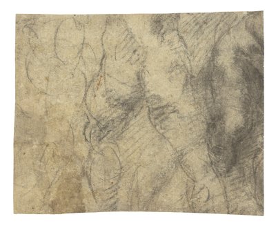 En manlig naken sedd bakifrån av Michelangelo Buonarroti