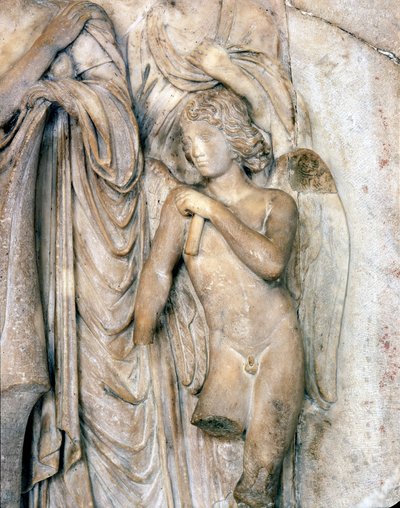 Ängel, Venedig marmor, tidigt 1500-tal. Begravningsceremoni, detalj, Louvren. Skulptur av Michelangelo Buonarroti dit Michel Ange (Michelangelo eller Michelangelo av Michelangelo Buonarroti