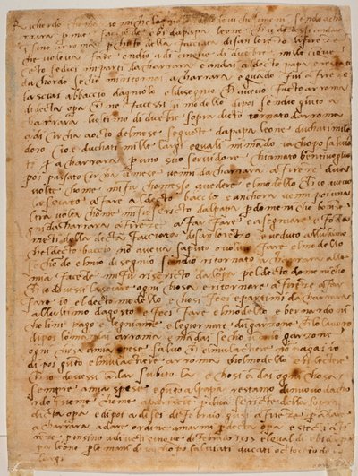 Minnet av autografen av Michelangelo Buonarroti