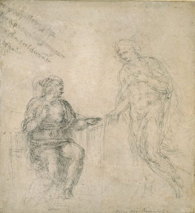 Kristus tar farväl av sin moder efter uppståndelsen, 1500-talet av Michelangelo Buonarroti