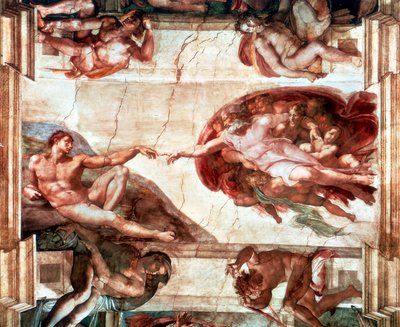 "Adams skapelse", 1508-1512 av Michelangelo Buonarroti