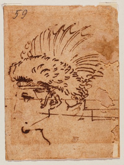 Högt huvud av Michelangelo Buonarroti