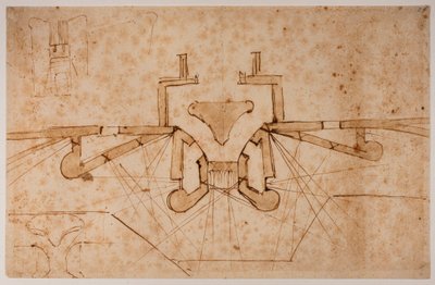 Fortifikatorisk design för en port av Michelangelo Buonarroti
