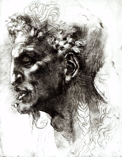 Chef för en Satyr av Michelangelo Buonarroti