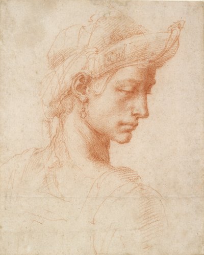 Ideal Head, sent 1400-tidigt 1500-tal av Michelangelo Buonarroti