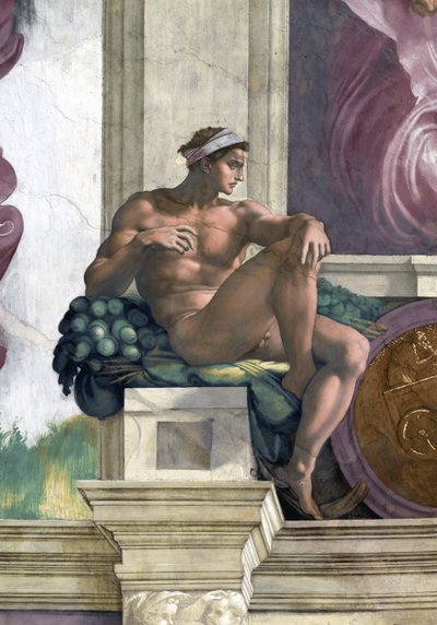 Ignudo (taket i Sixtinska kapellet i Vatikanen) av Michelangelo Buonarroti