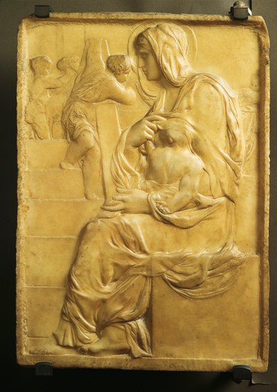 Madonna of Stairs av Michelangelo (1475-1564) av Michelangelo Buonarroti