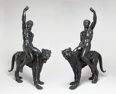 Naken bacchants rider pantrar, ca 1506-08 (brons) av Michelangelo Buonarroti