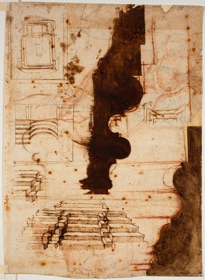 Planer för trappor av Michelangelo Buonarroti
