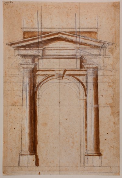 Portalstudie av Michelangelo Buonarroti
