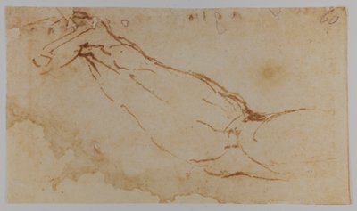 Skiss till höger arm på "Leda", 1528-1530 (teckning) av Michelangelo Buonarroti
