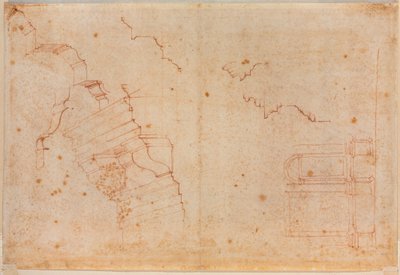 Studier från romerska monument, 1500-talet (teckning) av Michelangelo Buonarroti