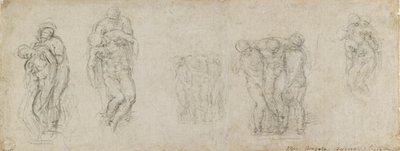 Studier till en Pieta och en gravläggning, 1500-talet av Michelangelo Buonarroti