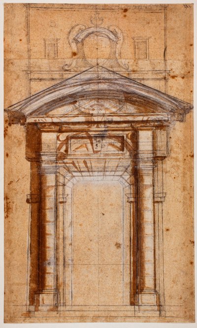 Studie för Porta Pia av Michelangelo Buonarroti