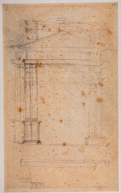 Studie för ett altare eller en vägggrav av Michelangelo Buonarroti