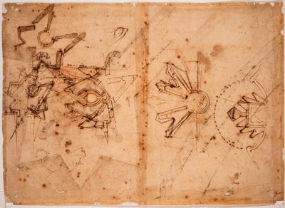 Studie för byggnadsverket vid porten till All Saints Meadow av Michelangelo Buonarroti