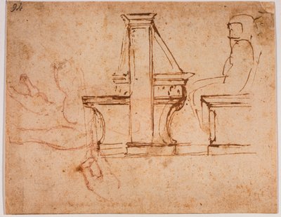 Studie för taket i läsesalen på Laurentian Library av Michelangelo Buonarroti