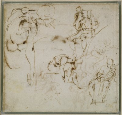 Studie av figurer, c.1511 av Michelangelo Buonarroti