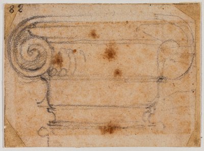 Studie av joniskt kapital av Michelangelo Buonarroti