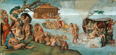 Deluge Sixtinska kapellets tak i Vatikanen, 1508-1512. av Michelangelo Buonarroti