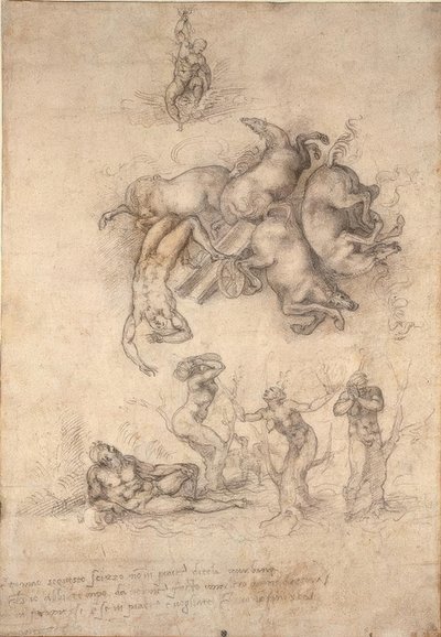 Phaetons fall av Michelangelo Buonarroti