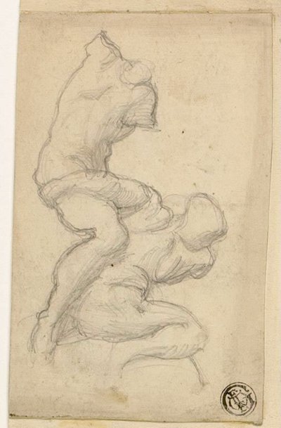 Två kämpande figurer av Michelangelo Buonarroti