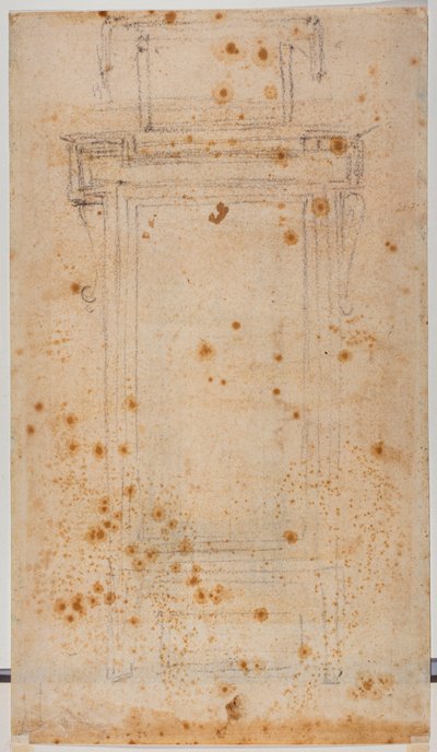 Fönsterdesign och studier för Laurentian curtilage av Michelangelo Buonarroti