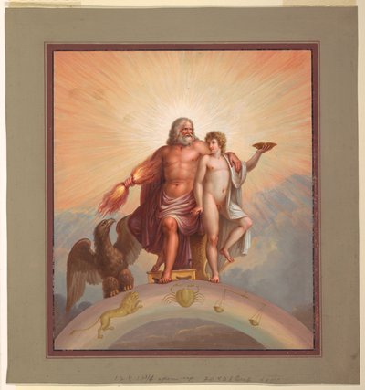 Zeus och Ganymedes av Michelangelo Maestri