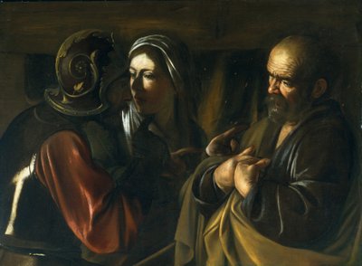 Förnekelse av St Peter, 1610 av Michelangelo Merisi Caravaggio