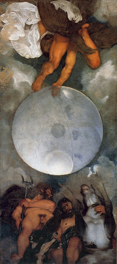 Jupiter, Neptunus och Pluto, ca. 1597 av Michelangelo Merisi Caravaggio