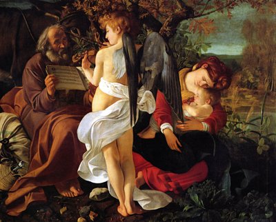 Vila på flykten till Egypten, ca. 1597 av Michelangelo Merisi Caravaggio