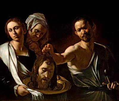 Salome tar emot huvudet av Johannes Döparen, 1607-10 (olja och tempera på duk) av Michelangelo Merisi Caravaggio