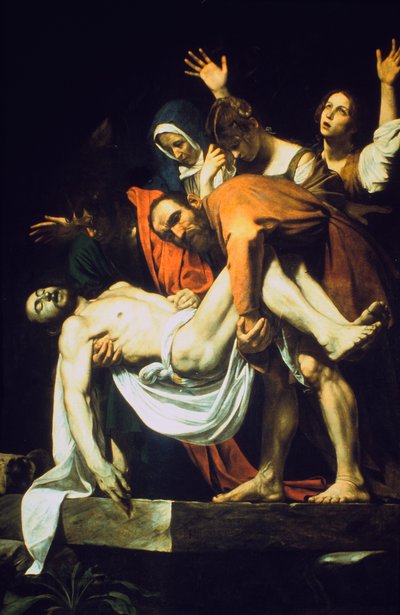 Nedläggningen i graven Depositionen Gravläggningen, 1602-16044 av Michelangelo Merisi Caravaggio