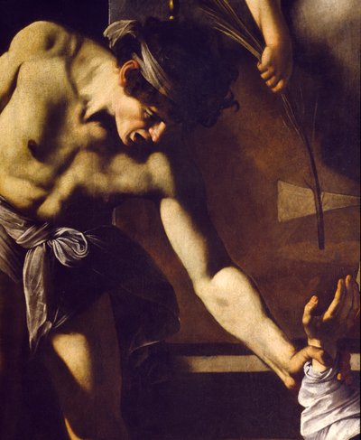 Matteus martyrskap, detalj, 1599-1600 av Michelangelo Merisi Caravaggio