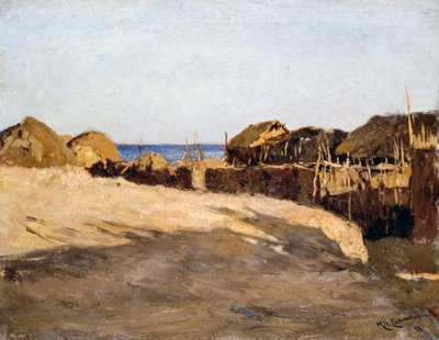 Eritreanskt landskap, av Michele Cammarano (1835-1920) av Michele Cammarano