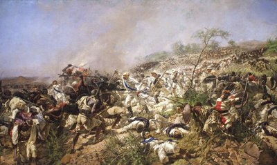 Slaget vid Dogali, 1896 av Michele Cammarano