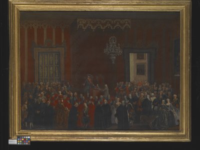 En borgerlig ceremoni vid Ferdinand IV:s trontillträde i Neapel 1759, ca 1780 (olja på duk) av Michele Foschini